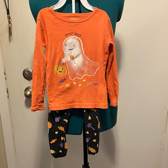 Carter's Orange and Black Halloween Kids Matching Set - Picture 1 of 7